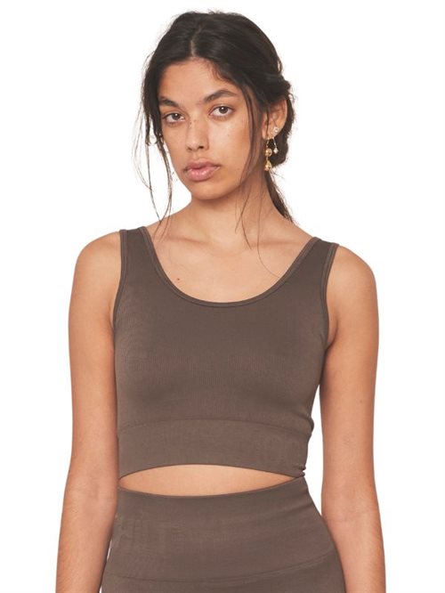 Brun crop top fra Moonchild